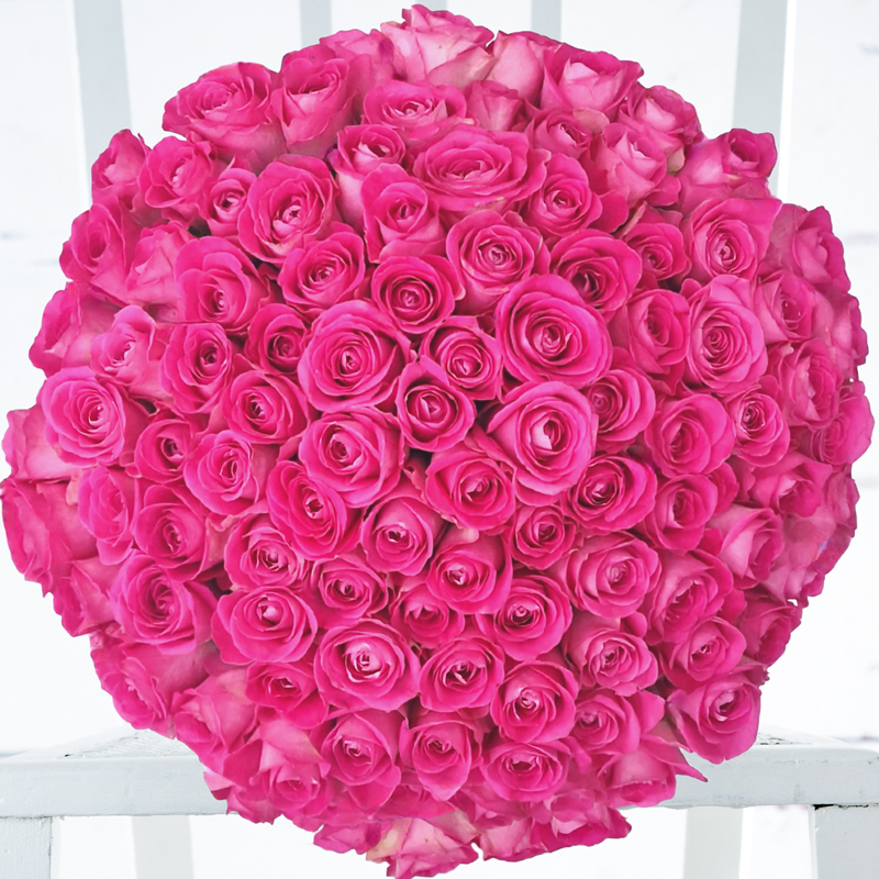 100 Pink Roses - Flower Bouquet - Next Day Flower Delivery UK - Appleyard London