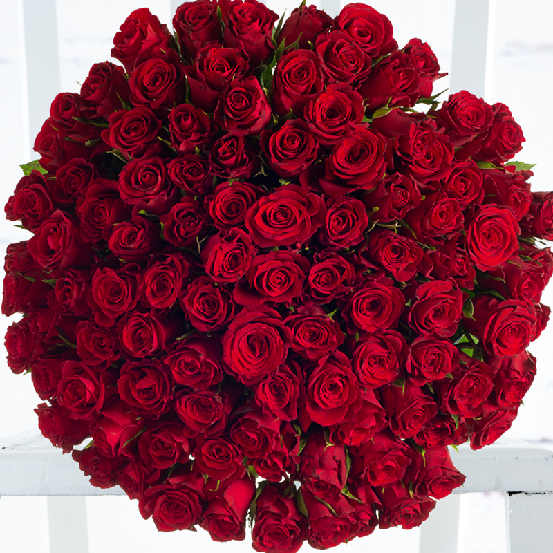 100 Red Roses - Flower Bouquet - Next Day Flower Delivery UK - Appleyard London