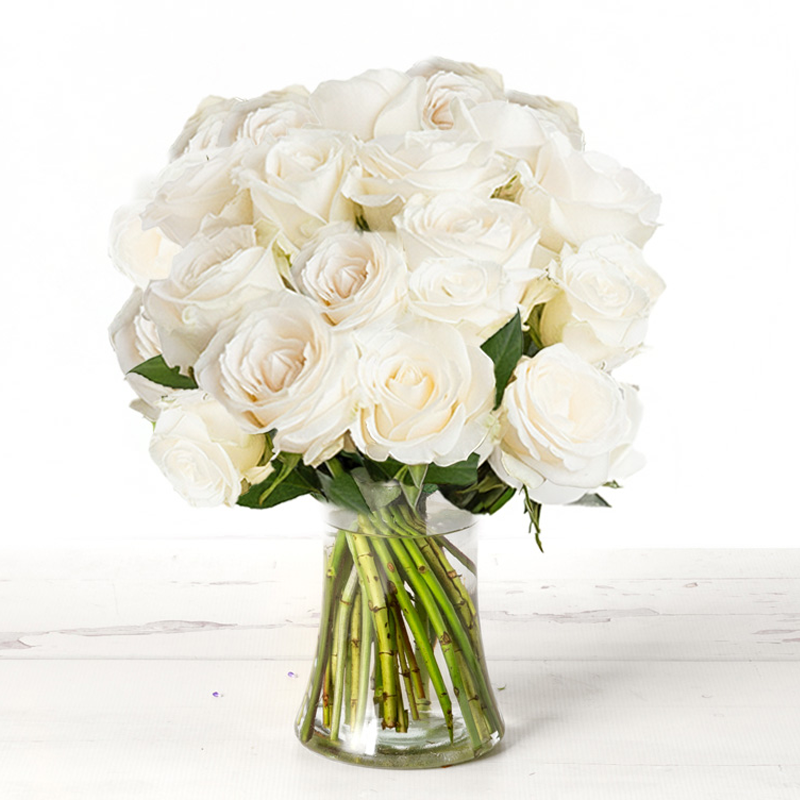 12-24 White Roses - Flower Bouquet - Next Day Flower Delivery UK - Appleyard London
