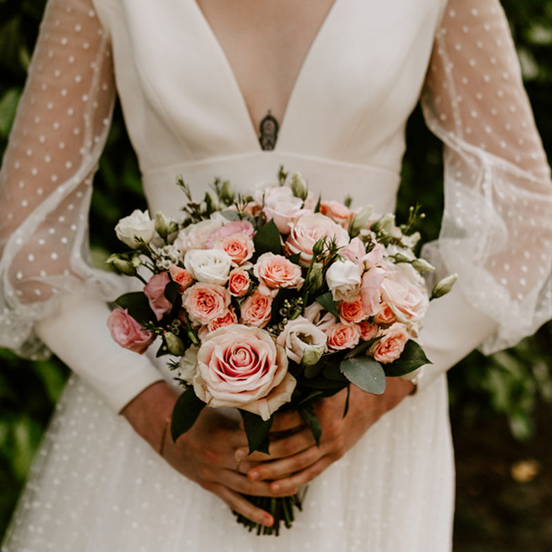 Affection Collection - Peach - Wedding Flower Bouquet - Last Minute Wedding Flowers Delivery UK - Appleyard London