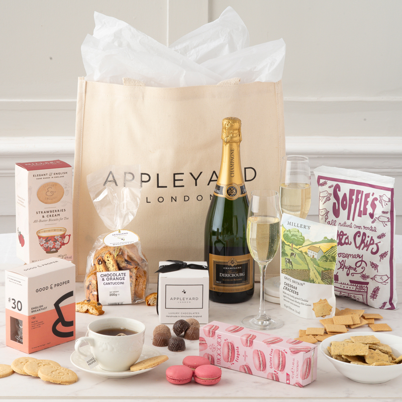 Afternoon Tea Hamper with Organic Champagne | Luxury Hampers Delivered by Appleyard London