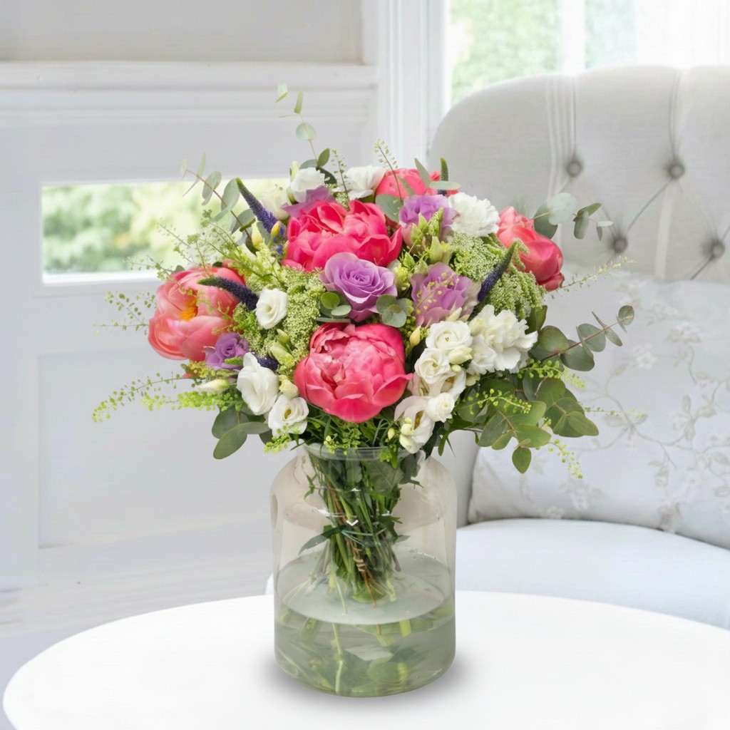Lilac Rose & Pink Peony - Flower Bouquet - Next Day Flower Delivery UK - Appleyard London