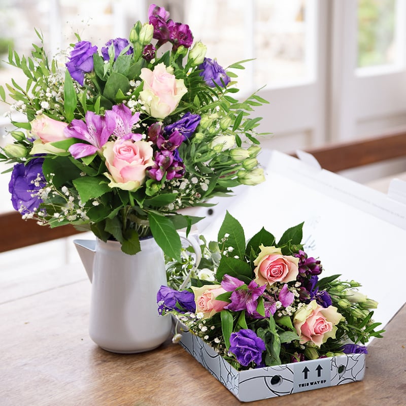 Elegance Letterbox - Pink - Alstroemeria & Eustoma - Flower Bouquet - Next Day Flower Delivery UK - Appleyard London