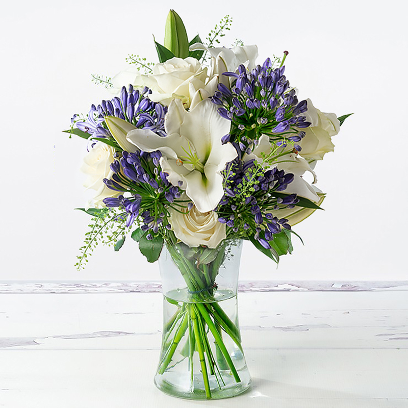 Luxury Summer Flower Bouquet - Bluebelle - Agapanthus & Greenbell - Next Day Flower Delivery UK - Appleyard London