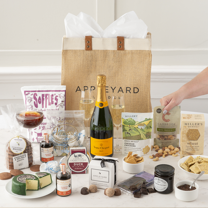 Champagne Deluxe Hamper with Veuve Clicquot - Hamper - Next Day Hamper Gift Delivery UK - Appleyard London