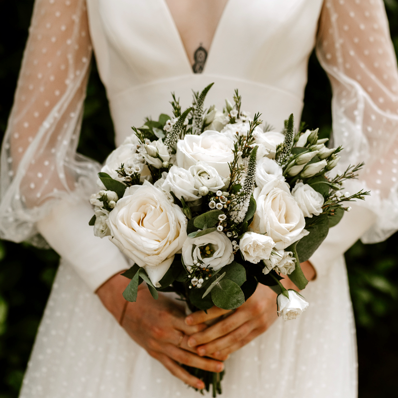 Cherish Collection - White - Wedding Flower Bouquet - Last Minute Wedding Flowers Delivery UK - Appleyard London