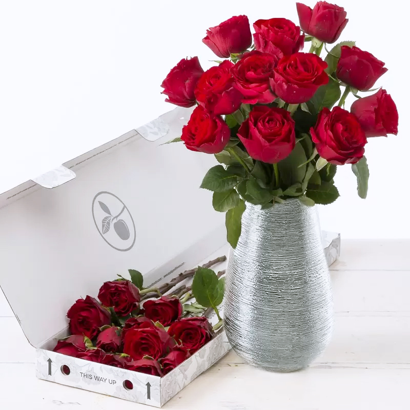 Letterbox 12 Red Roses - Flower Bouquet - Next Day Flower Delivery UK - Appleyard London