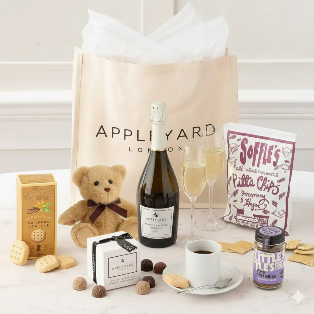 New Parent celebration hamper with prosecco - Hamper - Next Day Hamper Gift Delivery UK - Appleyard London