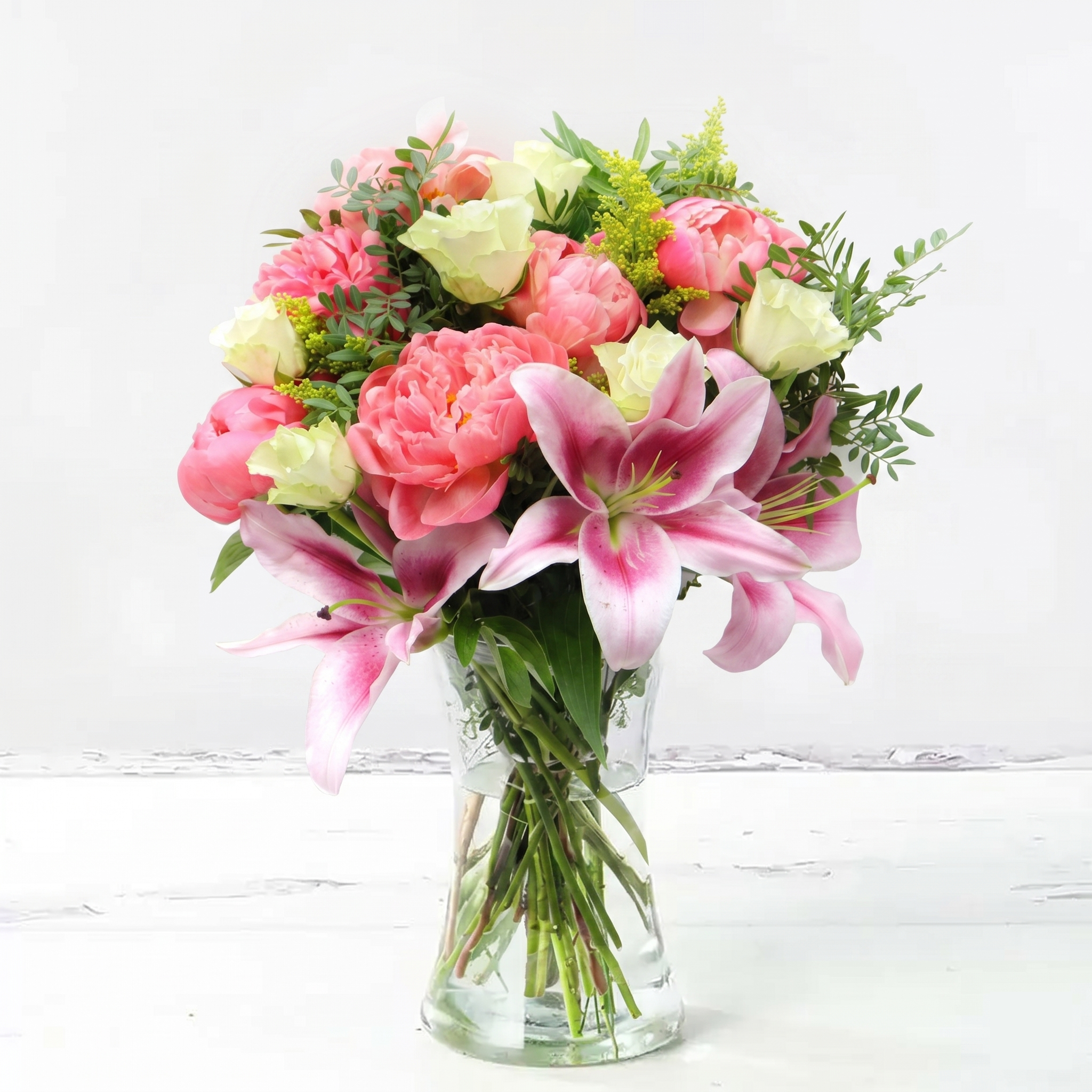 Pink Peony, Rose & Lily - Pink - Peony Bouquet - Next Day Flower Delivery UK - Appleyard London
