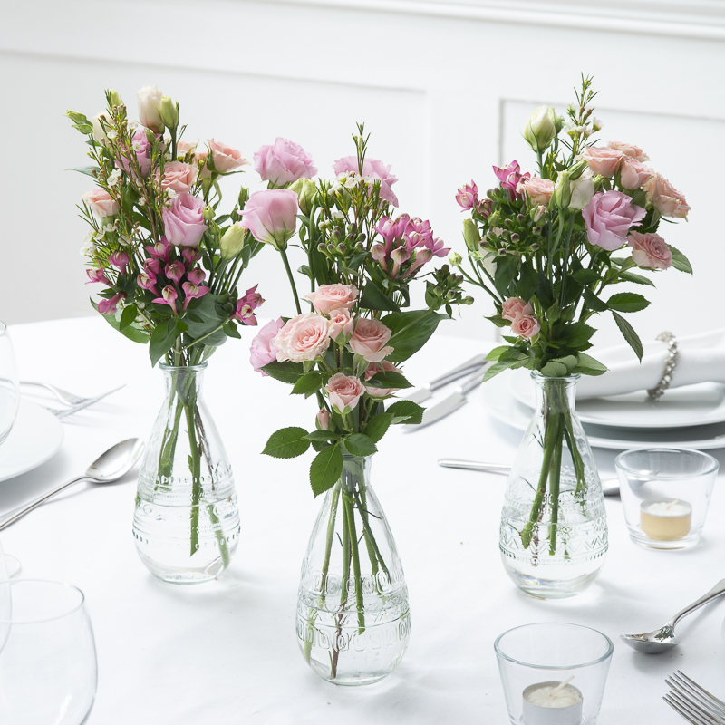 Affection Bud Vases Table Centre - Wedding Flower Bouquet - Last Minute Wedding Flowers Delivery UK - Appleyard London