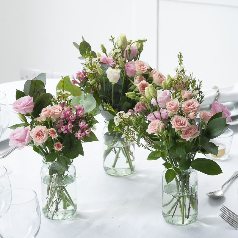 Affection Jars Table Centre - Wedding Flower Bouquet - Last Minute Wedding Flowers Delivery UK - Appleyard London