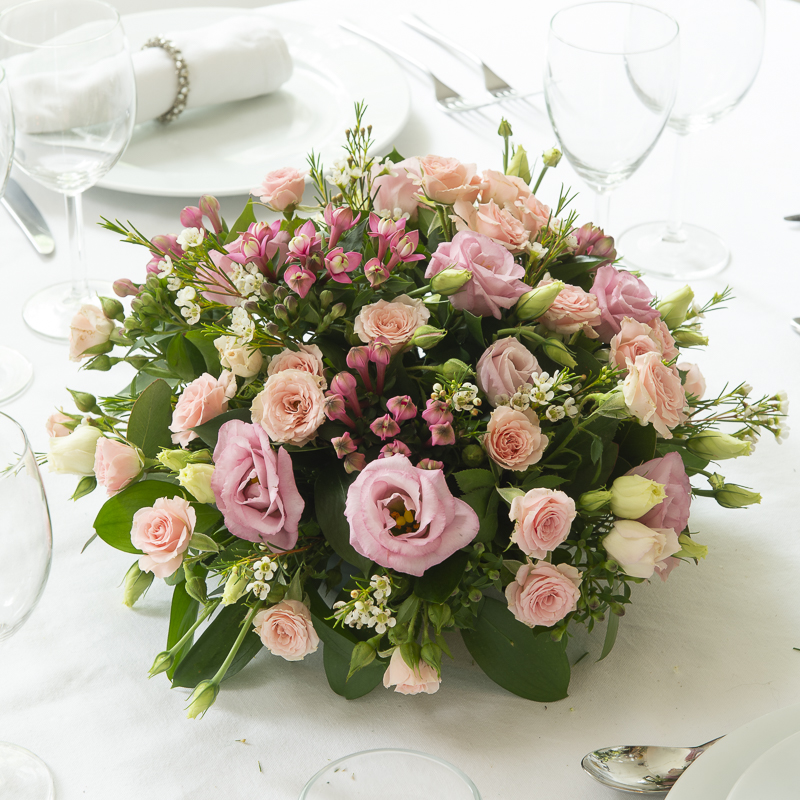 Affection Posy Table Centre - Pink - Wedding Flower Bouquet - Last Minute Wedding Flowers Delivery UK - Appleyard London