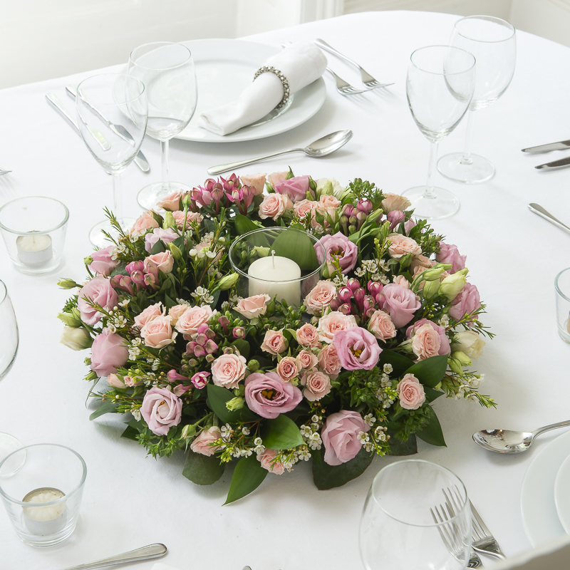 Affection Wreath Table Centre - Wedding Flower Bouquet - Last Minute Wedding Flowers Delivery UK - Appleyard London