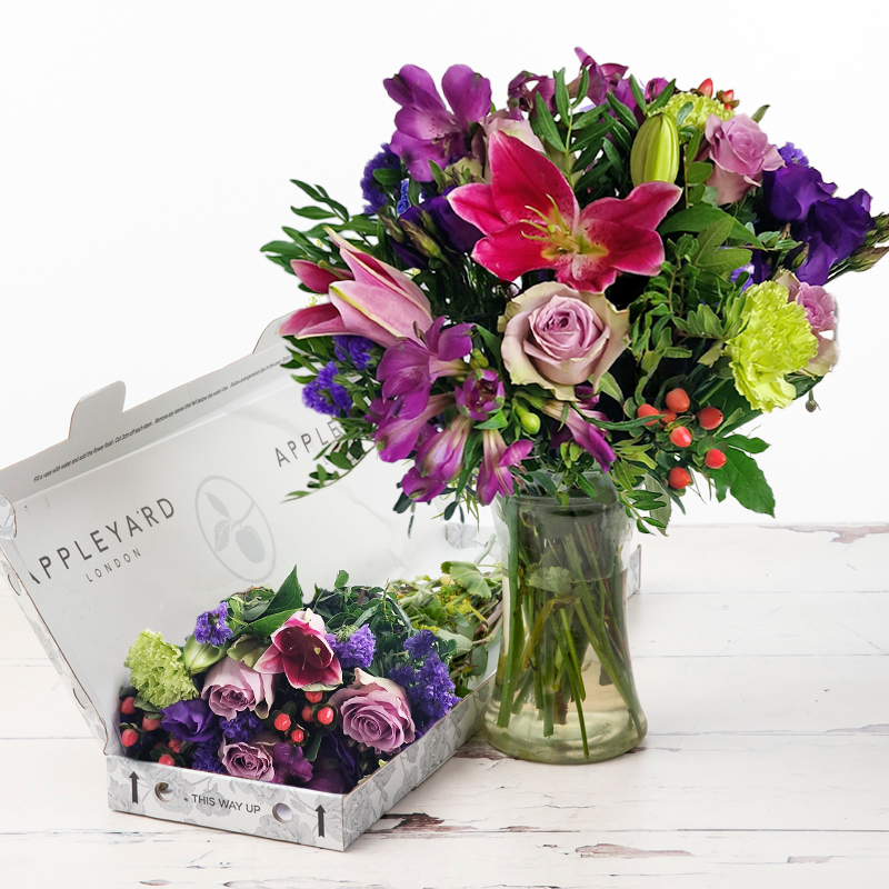 Letterbox Lavender - Alstroemeria & Carnations - Flower Bouquet - Next Day Flower Delivery UK - Appleyard London