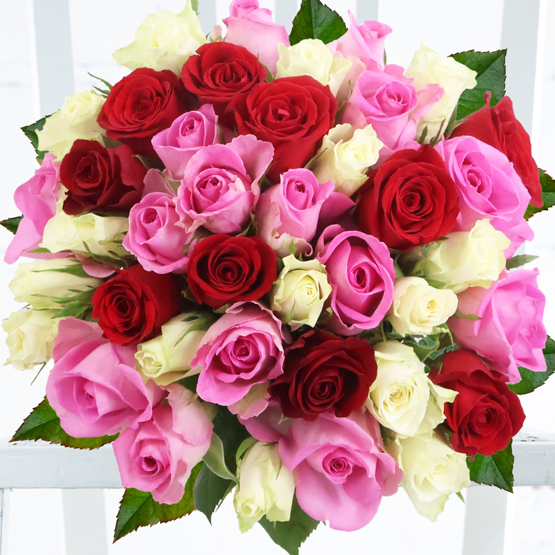 24-48 Mixed Roses - Flower Bouquet - Next Day Flower Delivery UK - Appleyard London