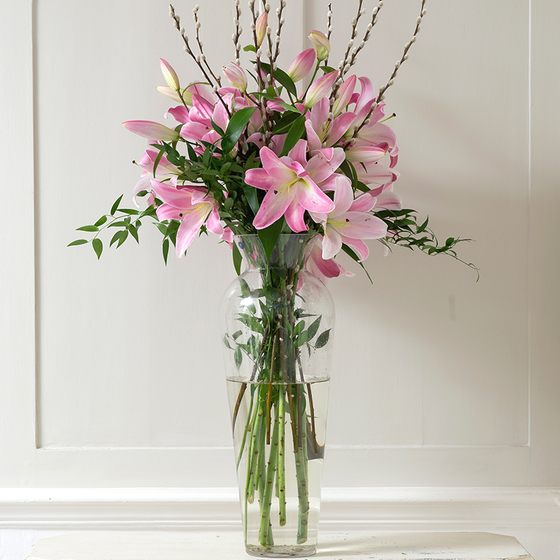 The Amelia - Pink - Lilies & Oriental Lilies - Flower Bouquet - Next Day Flower Delivery UK - Appleyard London
