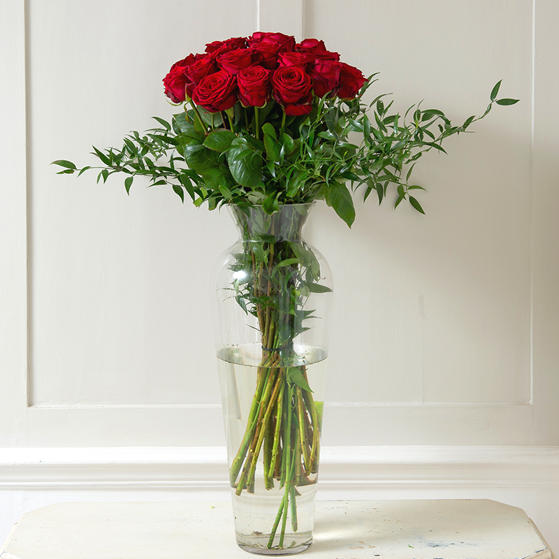 The Scarlett - Red - Roses & Lilies - Flower Bouquet - Next Day Flower Delivery UK - Appleyard London