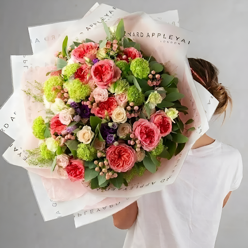 The Belgravia - Purple - Carnations & Hypericum - Flower Luxury Bouquet - Next Day Flower Delivery UK - Appleyard London